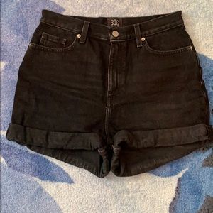 BDG Black Jean Mom Shorts